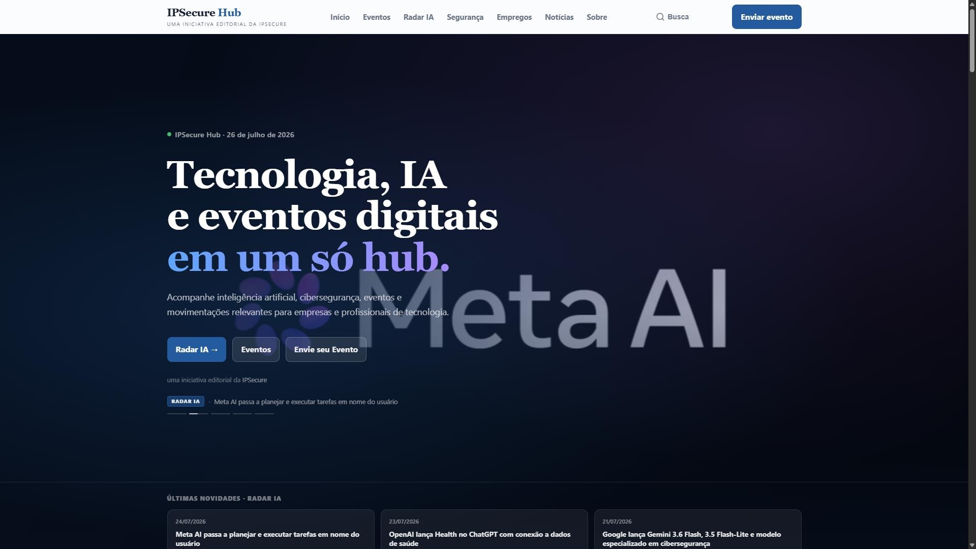 Tela do produto IPSecure Hub